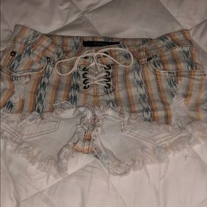 Billabong Lace up Cutoff Shorts